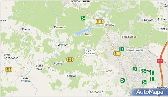 mapa Cegielnia Lewicka, Cegielnia Lewicka na mapie Targeo