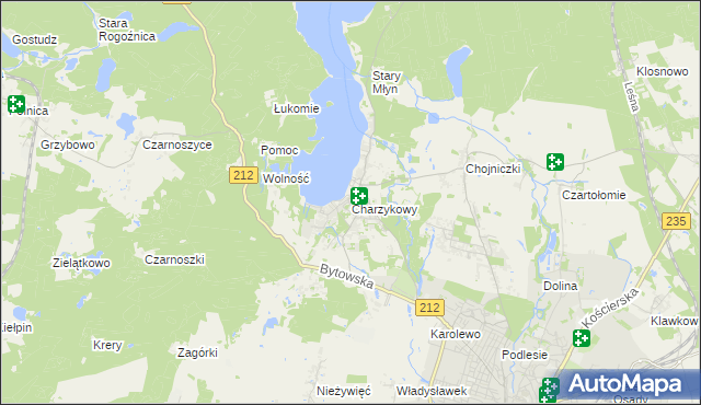 mapa Charzykowy, Charzykowy na mapie Targeo