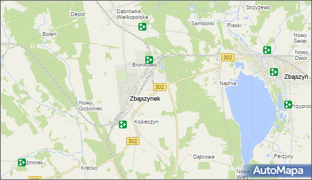 mapa Chlastawa, Chlastawa na mapie Targeo