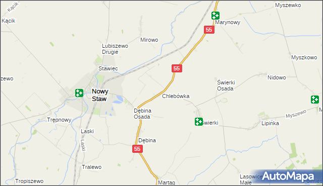 mapa Chlebówka, Chlebówka na mapie Targeo