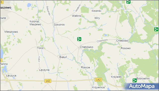 mapa Chlebówko, Chlebówko na mapie Targeo