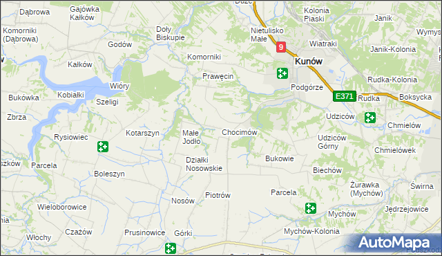 mapa Chocimów, Chocimów na mapie Targeo