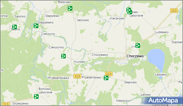 mapa Choczewko, Choczewko na mapie Targeo