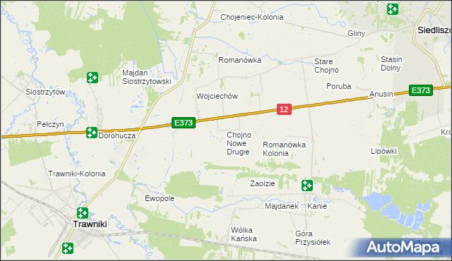 mapa Chojno Nowe Drugie, Chojno Nowe Drugie na mapie Targeo