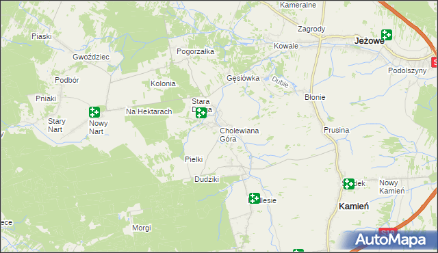 mapa Cholewiana Góra, Cholewiana Góra na mapie Targeo