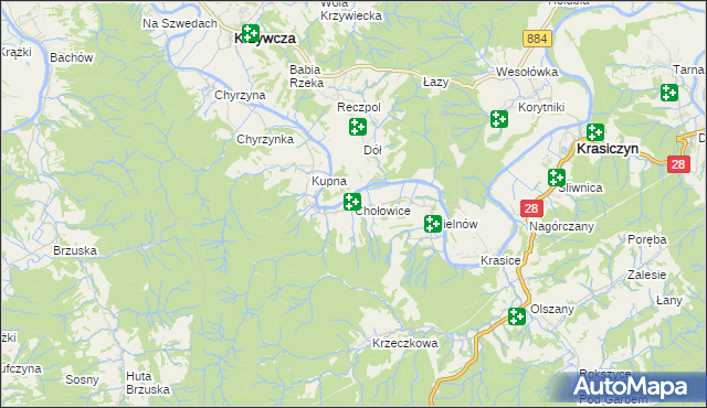 mapa Chołowice, Chołowice na mapie Targeo
