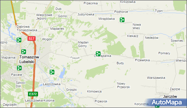 mapa Chorążanka, Chorążanka na mapie Targeo