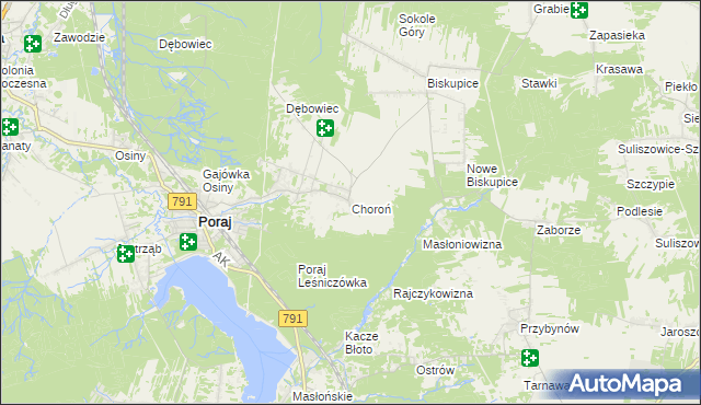 mapa Choroń, Choroń na mapie Targeo