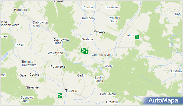 mapa Choroszczynka, Choroszczynka na mapie Targeo