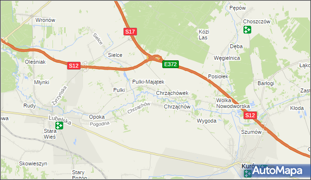 mapa Chrząchówek, Chrząchówek na mapie Targeo