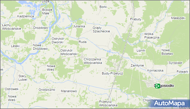 mapa Chrzczanka-Folwark, Chrzczanka-Folwark na mapie Targeo