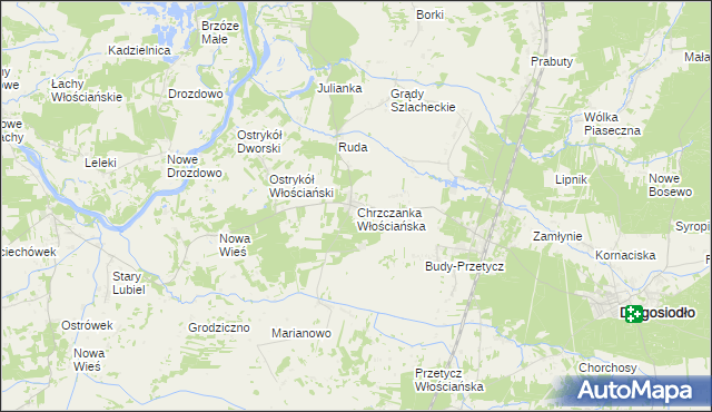 mapa Chrzczanka Włościańska, Chrzczanka Włościańska na mapie Targeo