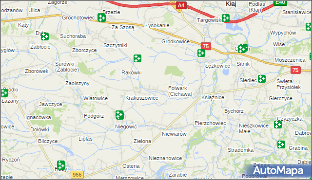 mapa Cichawa, Cichawa na mapie Targeo