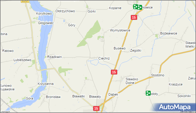 mapa Ciechrz, Ciechrz na mapie Targeo