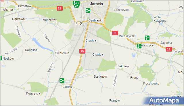 mapa Ciświca, Ciświca na mapie Targeo