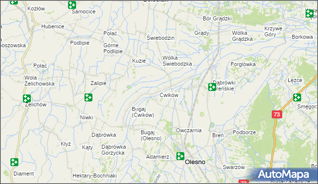 mapa Ćwików, Ćwików na mapie Targeo