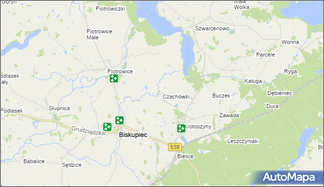 mapa Czachówki, Czachówki na mapie Targeo