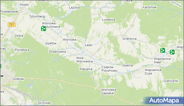 mapa Czajków Północny, Czajków Północny na mapie Targeo