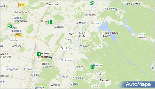 mapa Czajkowa, Czajkowa na mapie Targeo