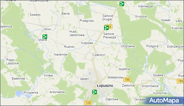 mapa Czałczyn, Czałczyn na mapie Targeo