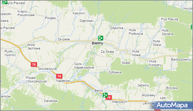 mapa Czaplów, Czaplów na mapie Targeo