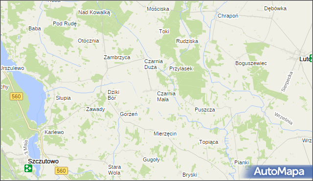 mapa Czarnia Mała, Czarnia Mała na mapie Targeo