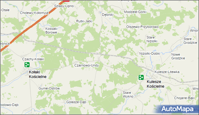 mapa Czarnowo-Biki, Czarnowo-Biki na mapie Targeo