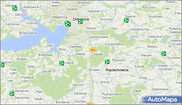 mapa Czasław gmina Raciechowice, Czasław gmina Raciechowice na mapie Targeo