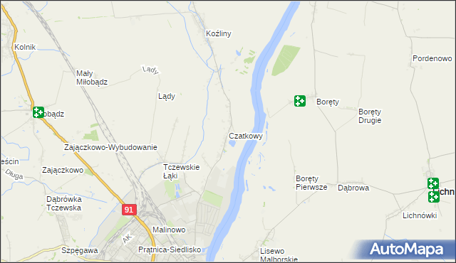 mapa Czatkowy, Czatkowy na mapie Targeo