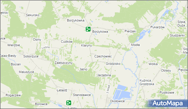 mapa Czechowiec, Czechowiec na mapie Targeo