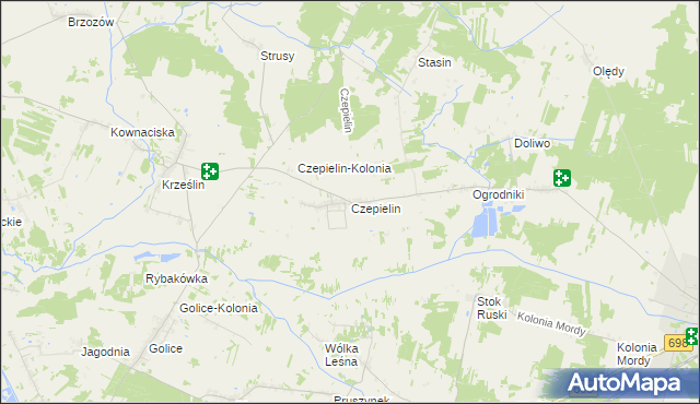 mapa Czepielin, Czepielin na mapie Targeo