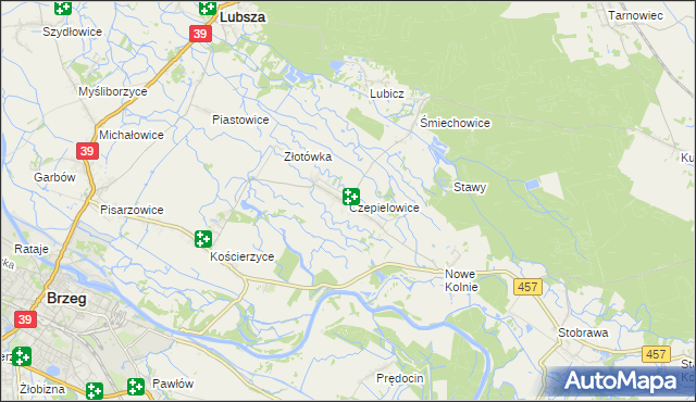 mapa Czepielowice, Czepielowice na mapie Targeo