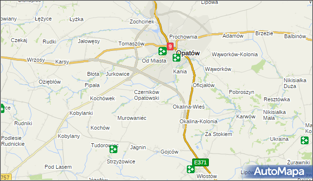 mapa Czerników Karski, Czerników Karski na mapie Targeo