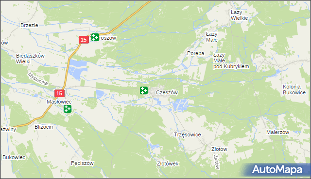 mapa Czeszów, Czeszów na mapie Targeo