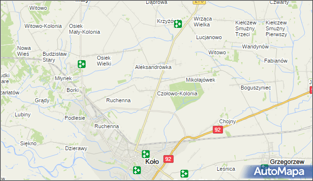 mapa Czołowo-Kolonia, Czołowo-Kolonia na mapie Targeo