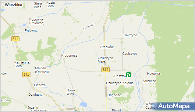 mapa Czułczyce Małe, Czułczyce Małe na mapie Targeo