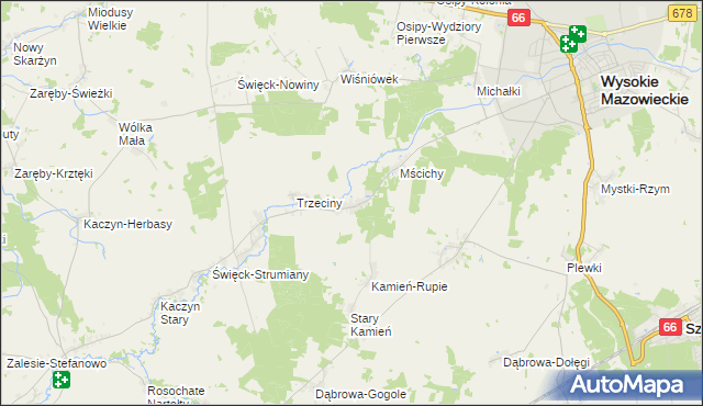 mapa Dąbrowa-Dzięciel, Dąbrowa-Dzięciel na mapie Targeo