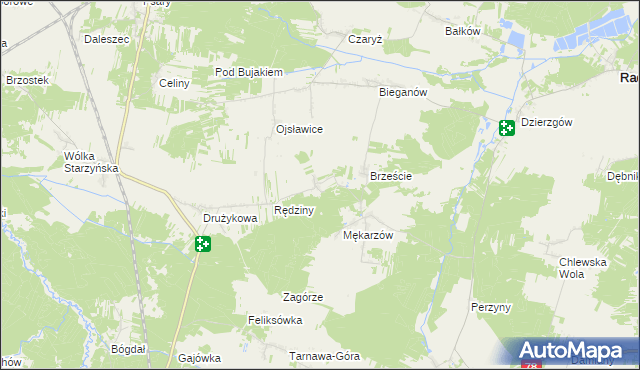 mapa Dąbrówka gmina Moskorzew, Dąbrówka gmina Moskorzew na mapie Targeo