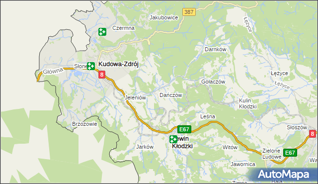 mapa Dańczów, Dańczów na mapie Targeo