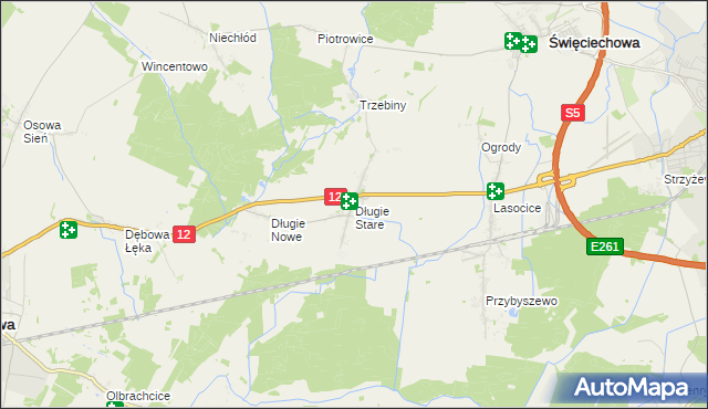 mapa Długie Stare, Długie Stare na mapie Targeo