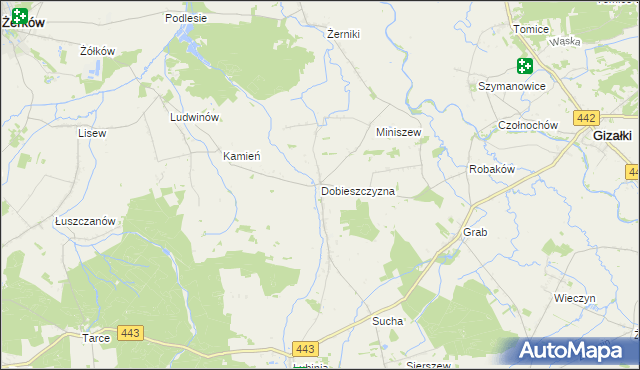 mapa Dobieszczyzna, Dobieszczyzna na mapie Targeo