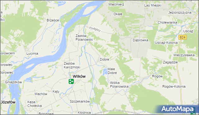 mapa Dobre gmina Wilków, Dobre gmina Wilków na mapie Targeo