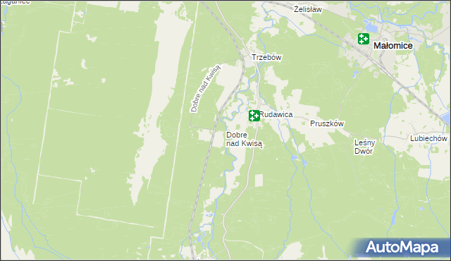 mapa Dobre nad Kwisą, Dobre nad Kwisą na mapie Targeo