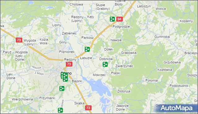 mapa Dobrków, Dobrków na mapie Targeo