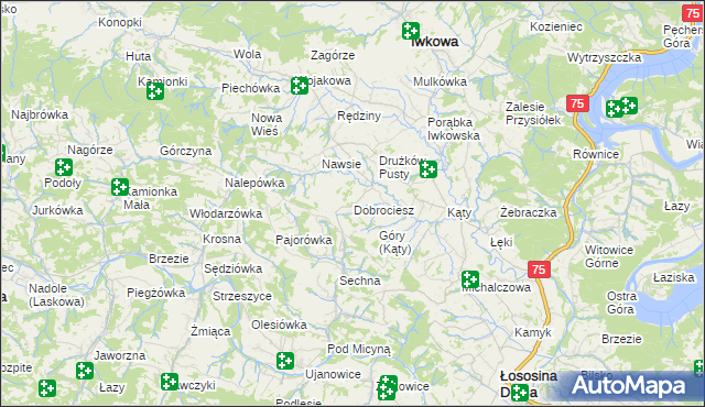 mapa Dobrociesz, Dobrociesz na mapie Targeo