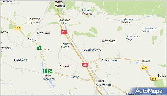 mapa Dobrogościce, Dobrogościce na mapie Targeo