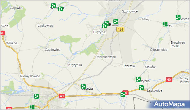 mapa Dobroszewice, Dobroszewice na mapie Targeo