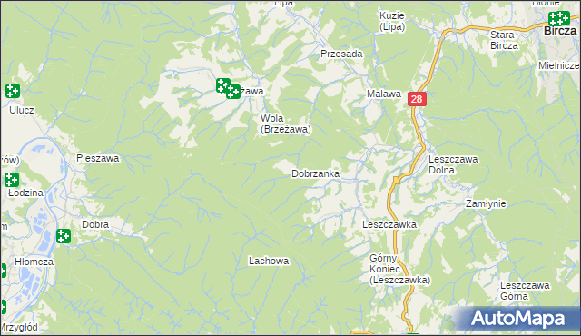 mapa Dobrzanka, Dobrzanka na mapie Targeo