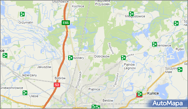 mapa Dobrzejów, Dobrzejów na mapie Targeo