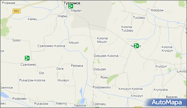 mapa Dobużek-Kolonia, Dobużek-Kolonia na mapie Targeo